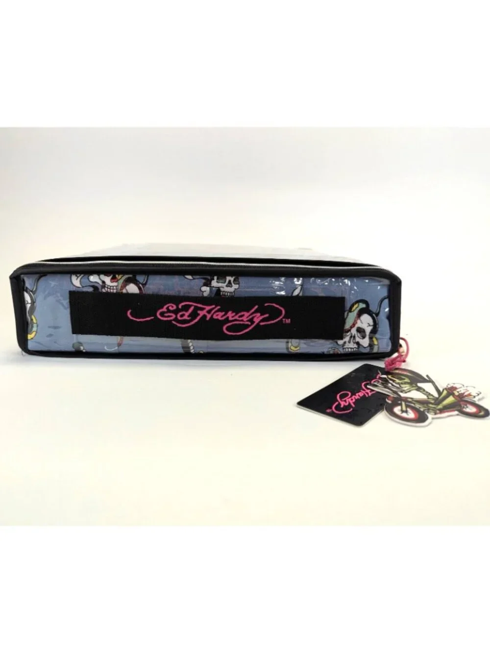 Ed Hardy Queen Sheet Set 6-Piece w 4 Pillowcases Blue Skull Cross Sheets - NEW